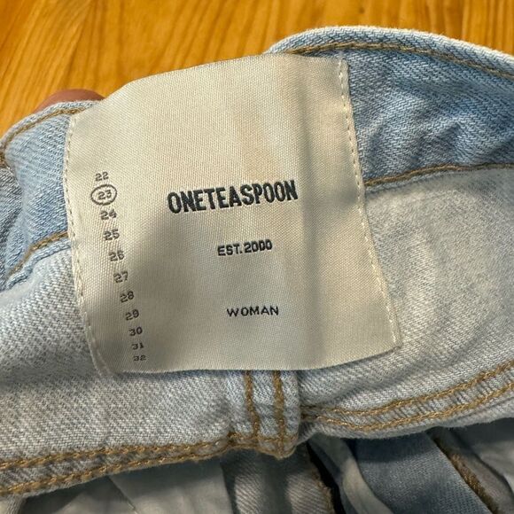 ONE TEASPOON High Waist 2020 Mini Denim Jean Skirt Women’s SIZE 23 - Picture 2 of 9